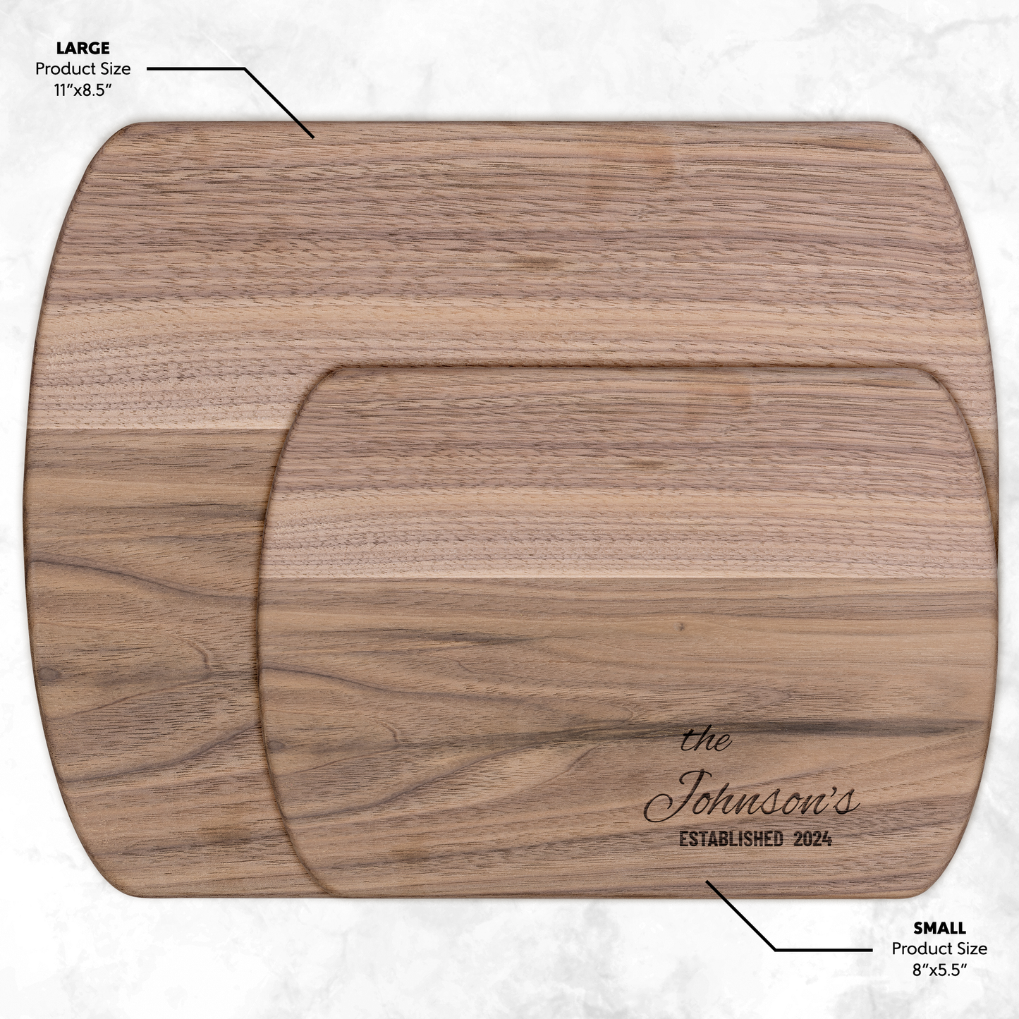 Personalized Family Name Hardwood Cutting Board