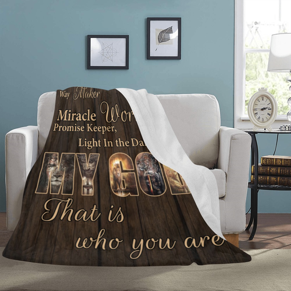 Way Maker Miracle Worker Promise Keeper| Crown | Premium Plush Blanket