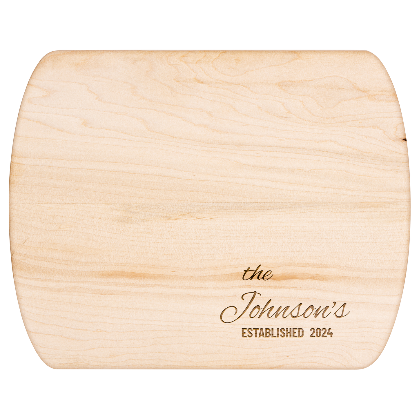 Personalized Family Name Hardwood Cutting Board