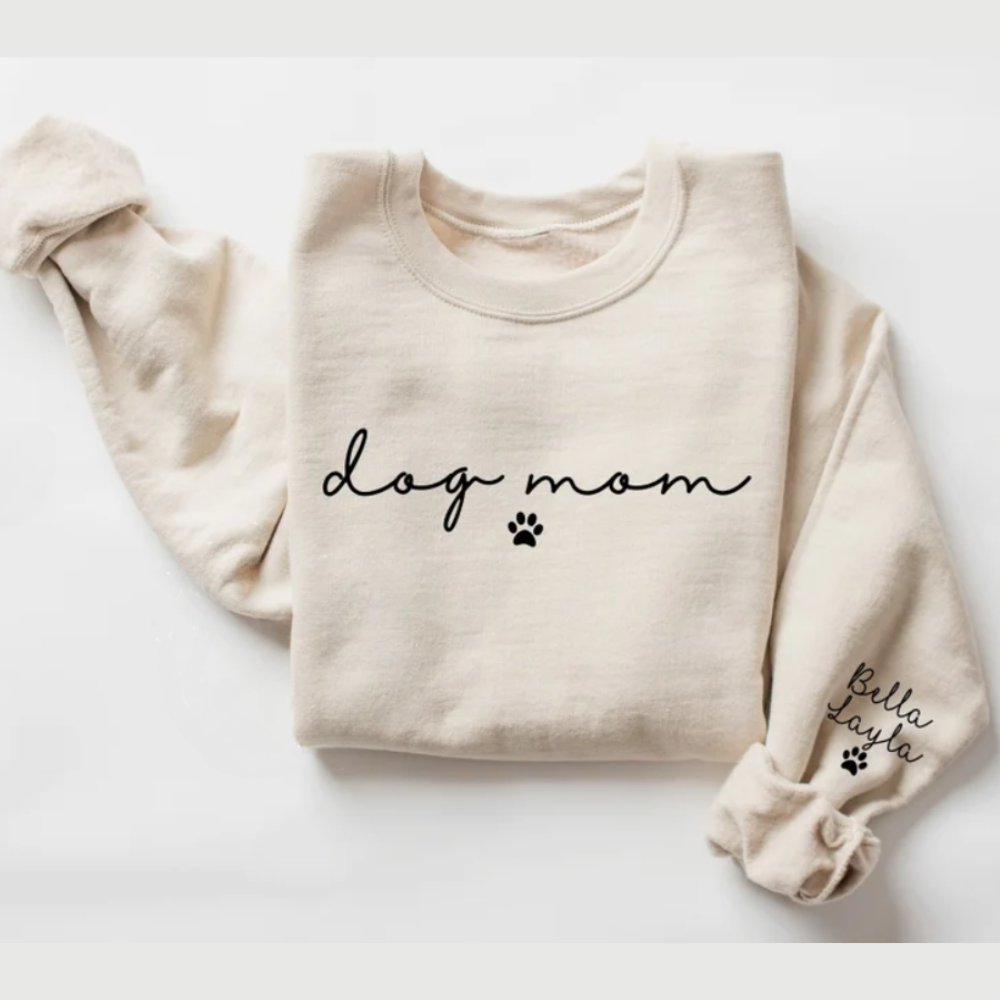 Dog Mom Sweatshirts - Custom Dog Mom- Gift For Pet Owners, Dog Lovers