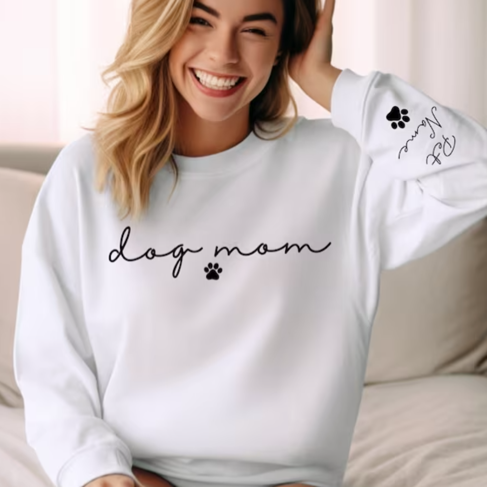 Dog Mom Sweatshirts - Custom Dog Mom- Gift For Pet Owners, Dog Lovers