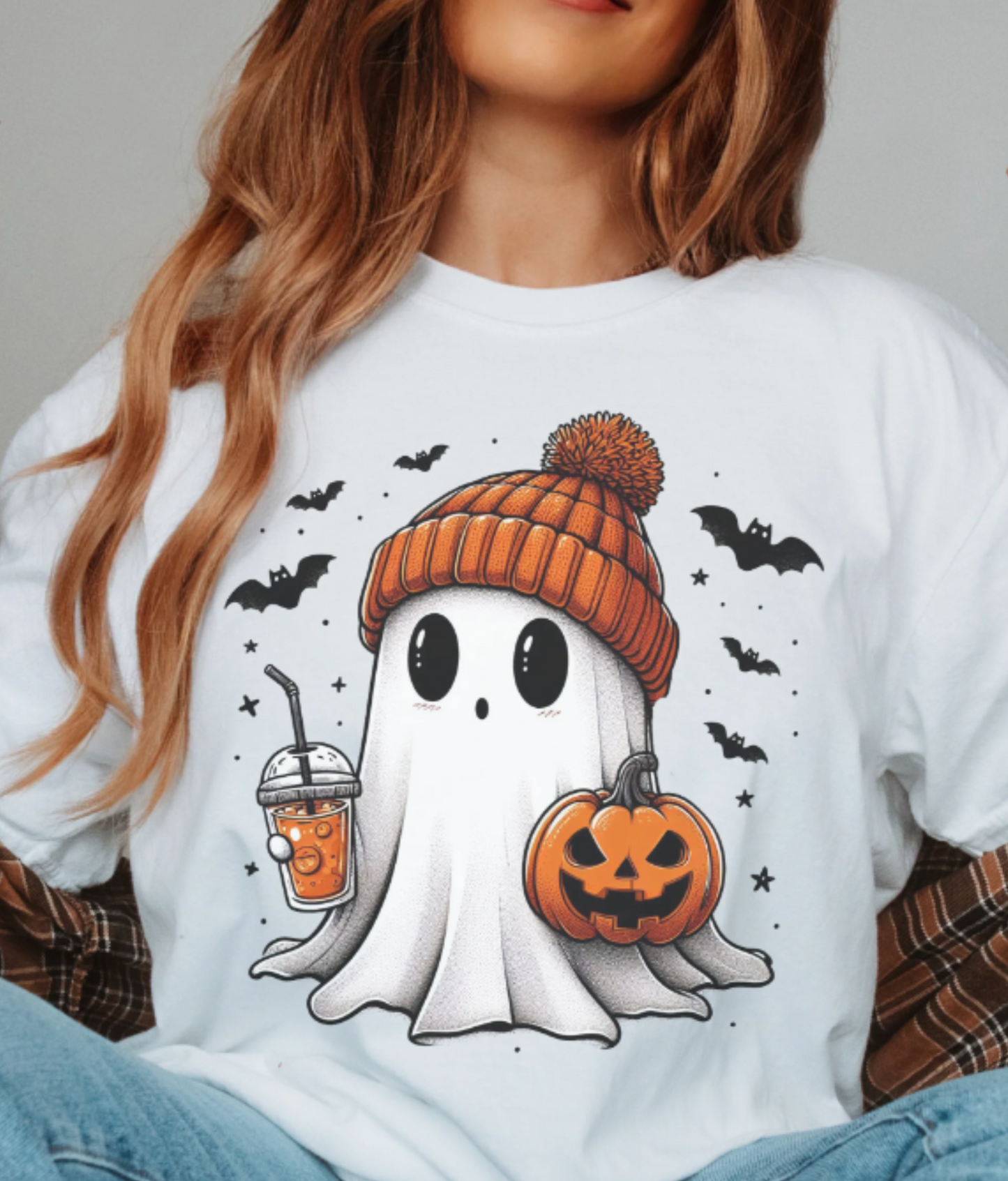 Hauntingly Cute Ghost Halloween T-shirt