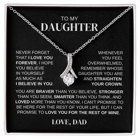 To My Beautiful Daughter - Believe In Yourself - Alluring Beauty Necklace