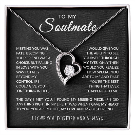 To My Soulmate  |  "My Life, My Love & My Best Friend" | Forever love Necklace