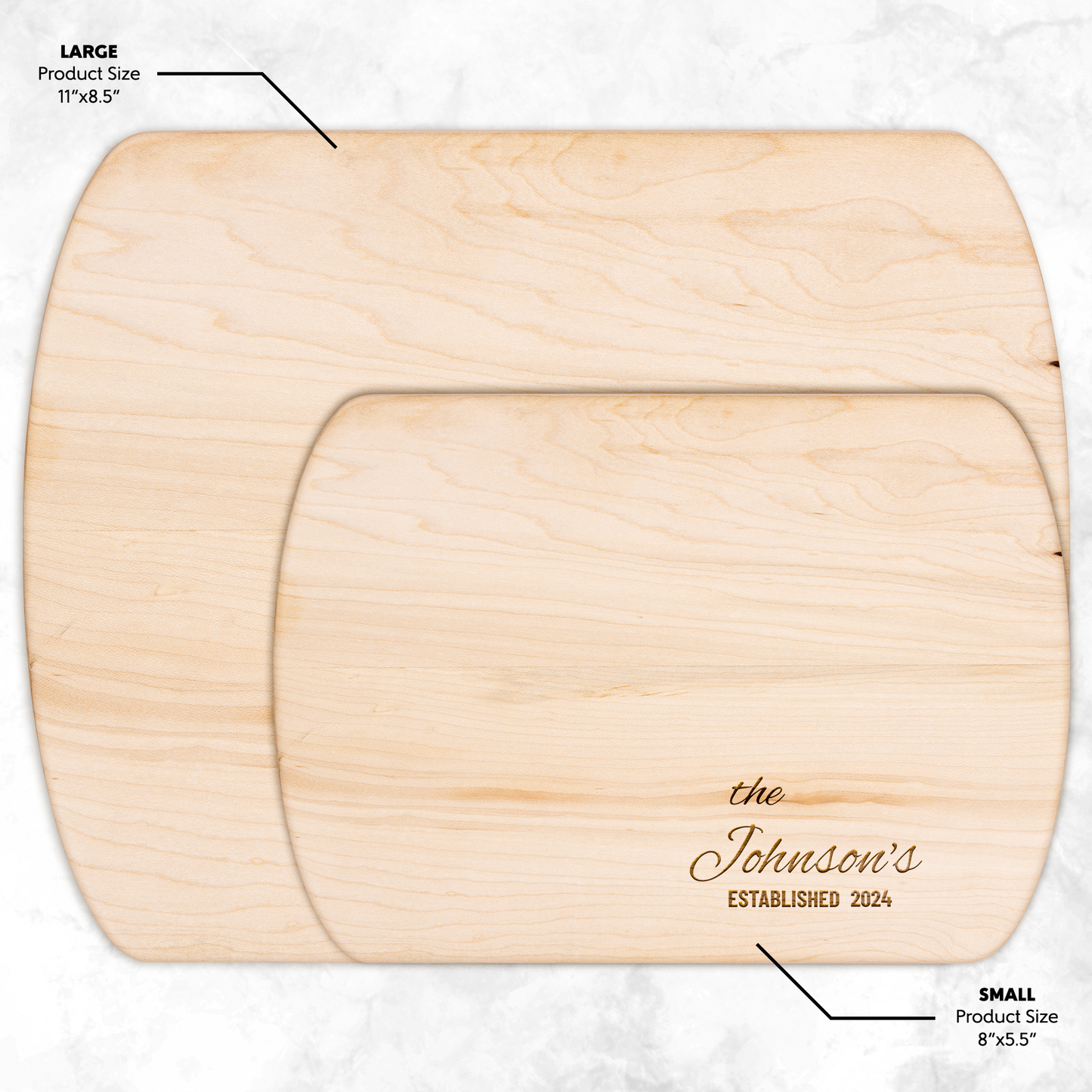 Personalized Family Name Hardwood Cutting Board