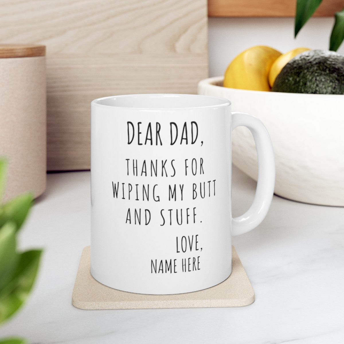 Dear Dad - Funny Mug - Ceramic Mug, (11oz, 15oz)