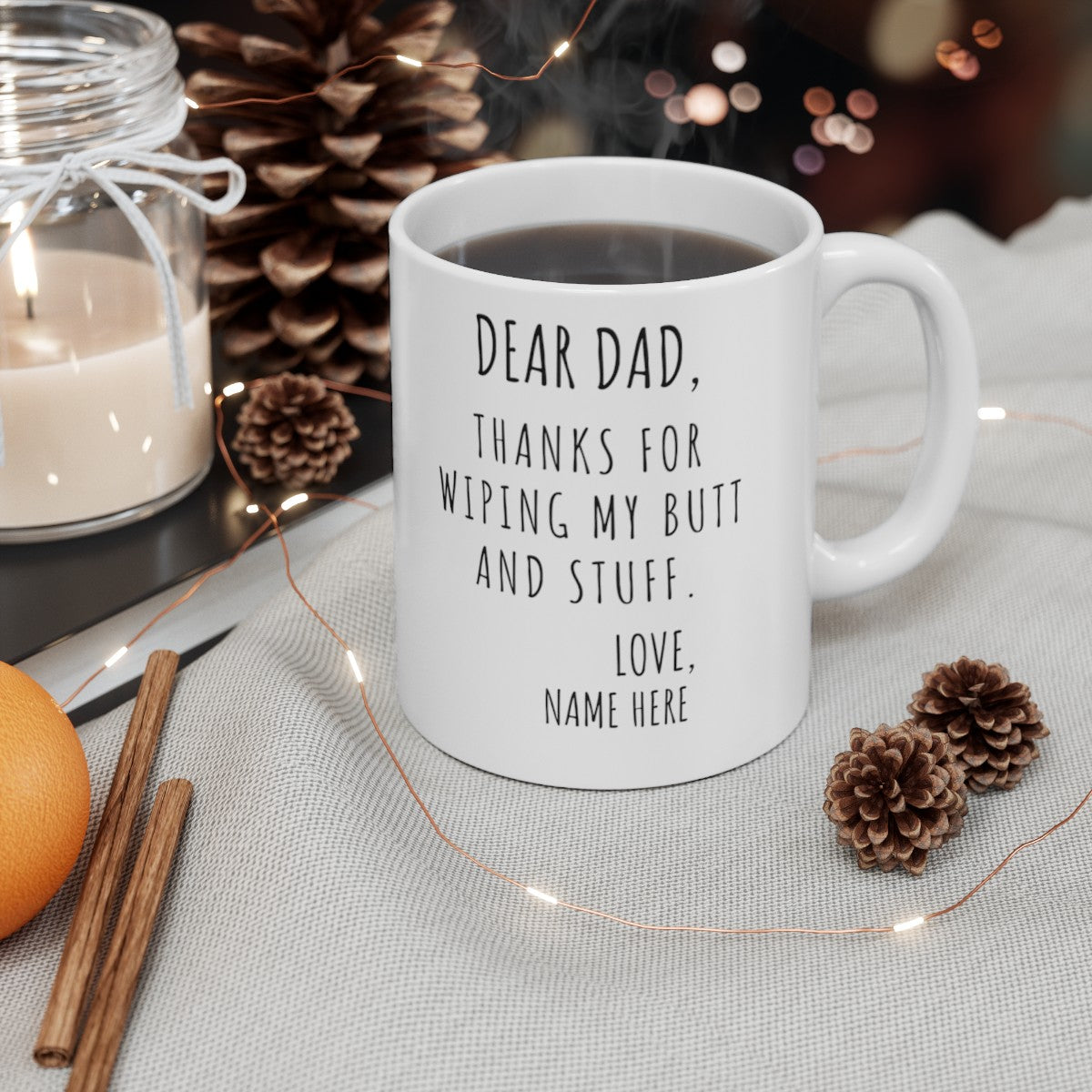 Dear Dad - Funny Mug - Ceramic Mug, (11oz, 15oz)