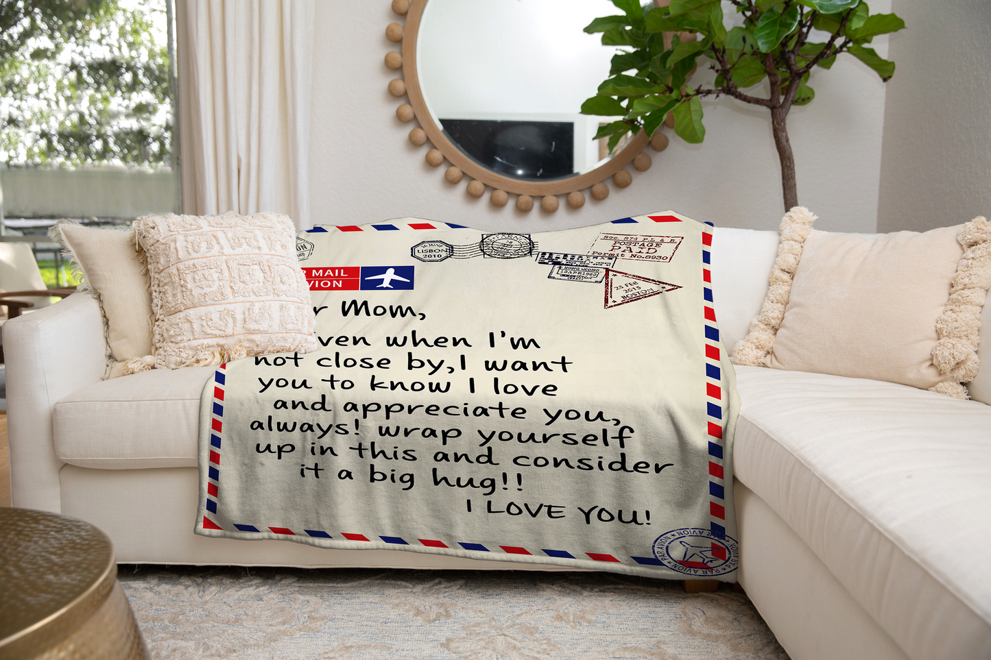 Mom Gift| Mother's Day Gift| Letter to Mom| Crown| Premium Plush Blanket