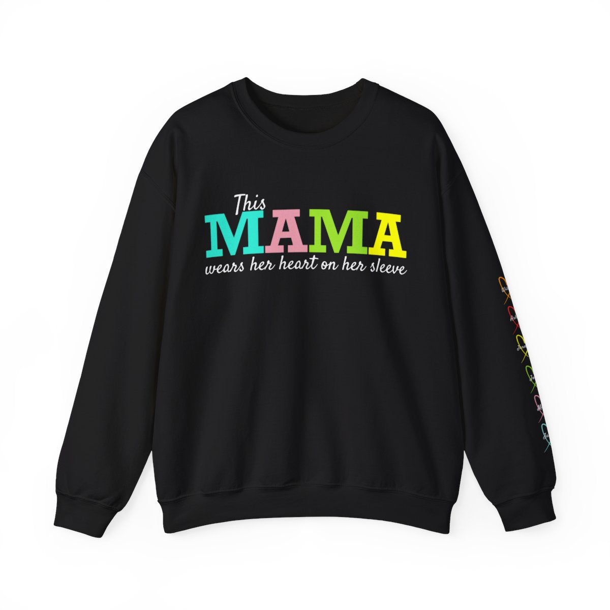 Personalized Mama Sweatshirt with names on the sleeve