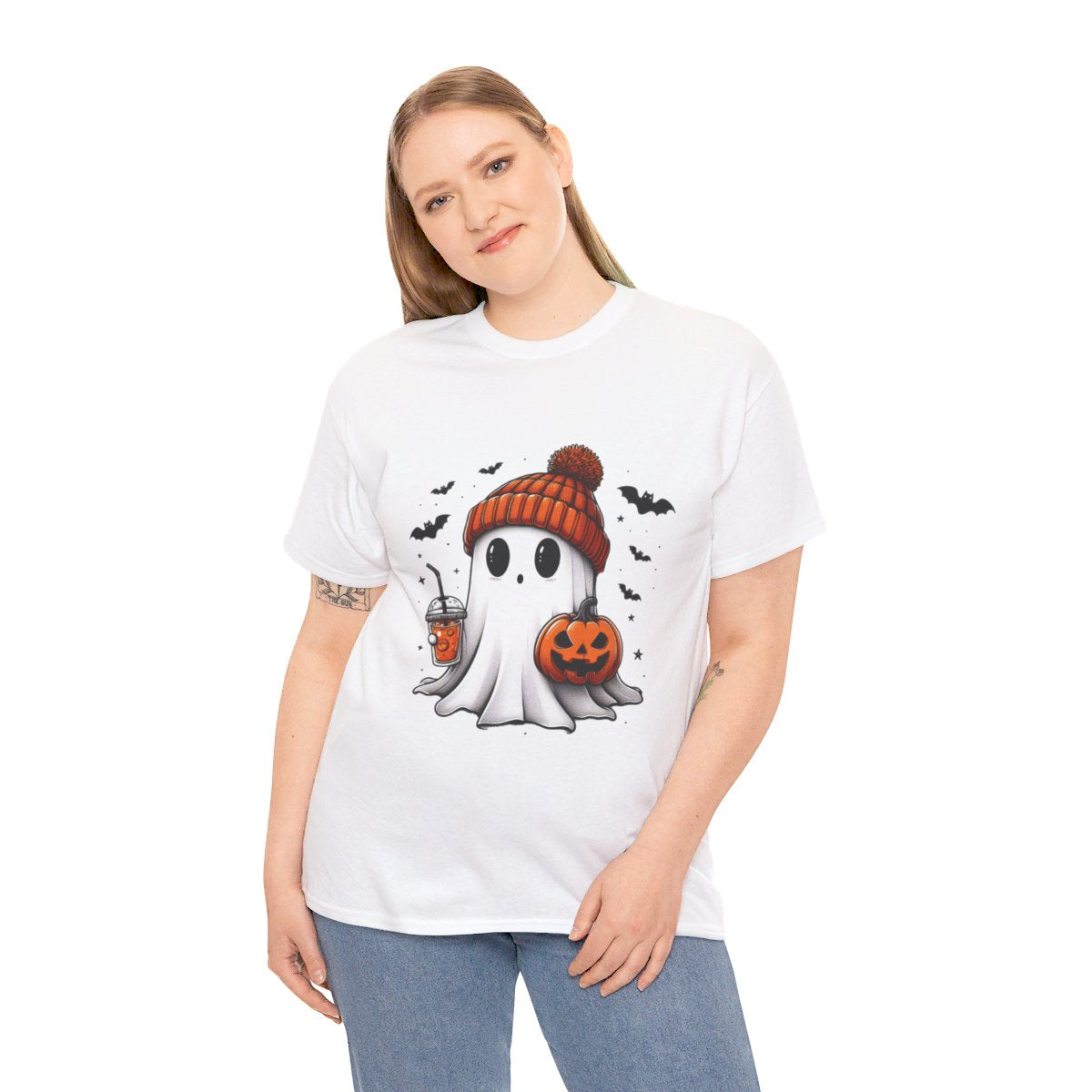 Hauntingly Cute Ghost Halloween T-shirt