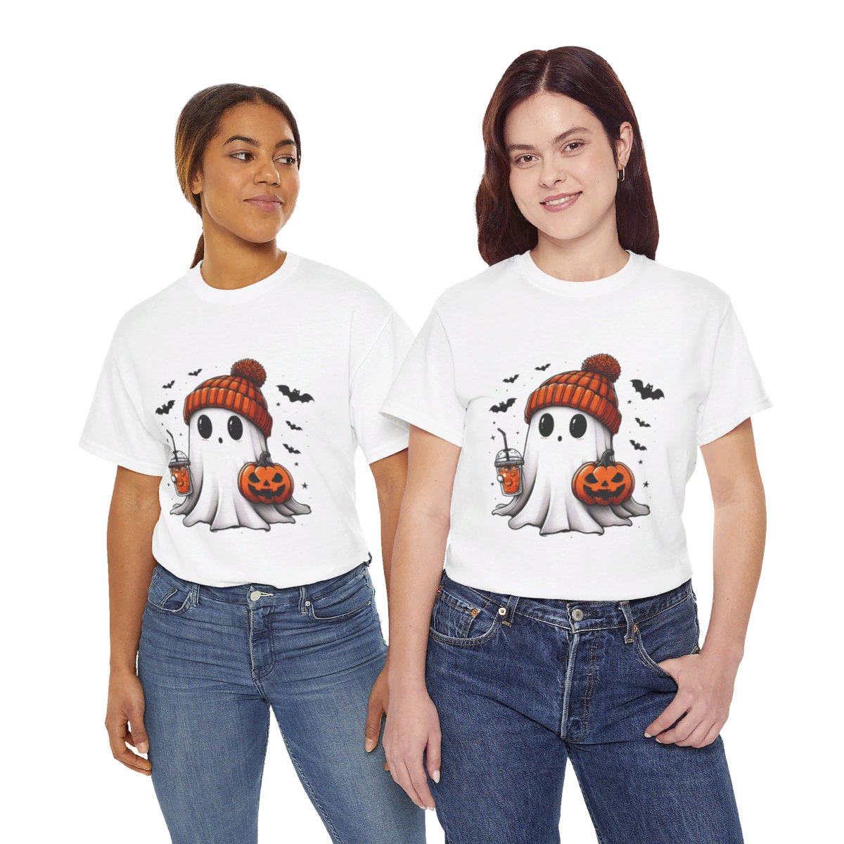 Hauntingly Cute Ghost Halloween T-shirt