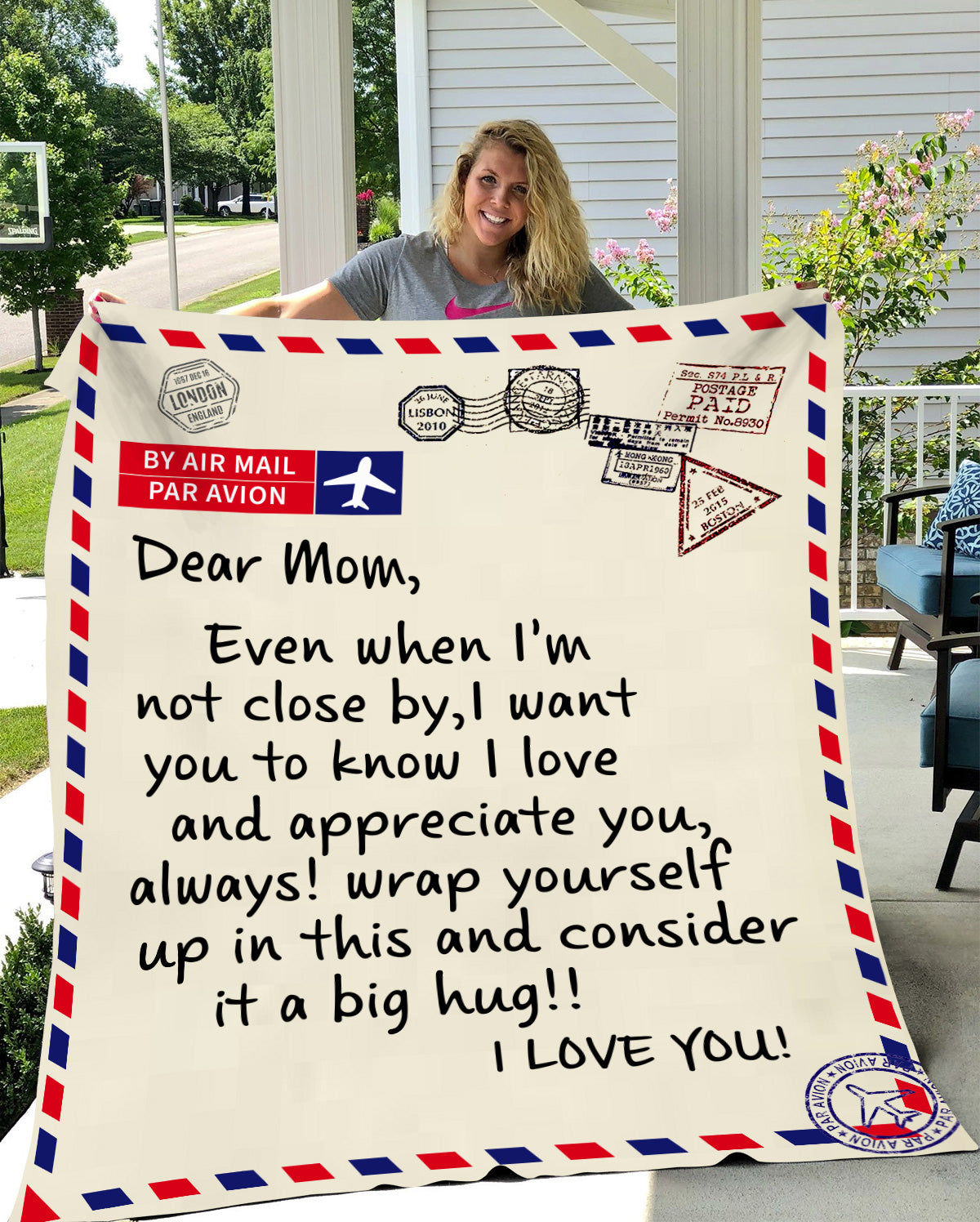 Mom Gift| Mother's Day Gift| Letter to Mom| Crown| Premium Plush Blanket